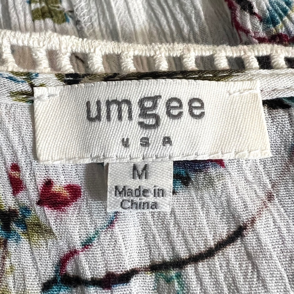 Umgee USA‎ Floral Print Cold Shoulder Long Sleeve Dress - Size M Multicolor - Picture 3 of 11